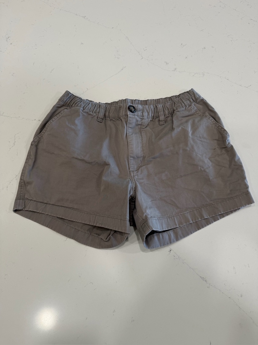chubbies Men's Gray Flat Front Shorts - Medium